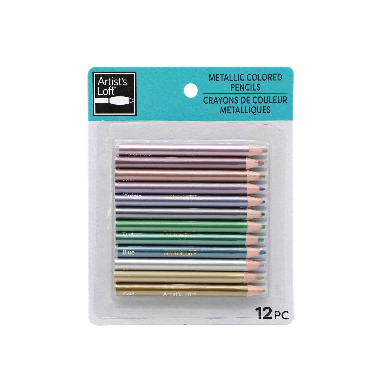 Mini Metallic Coloured Pencils, 12ct. by Artist's Loft® | Michaels